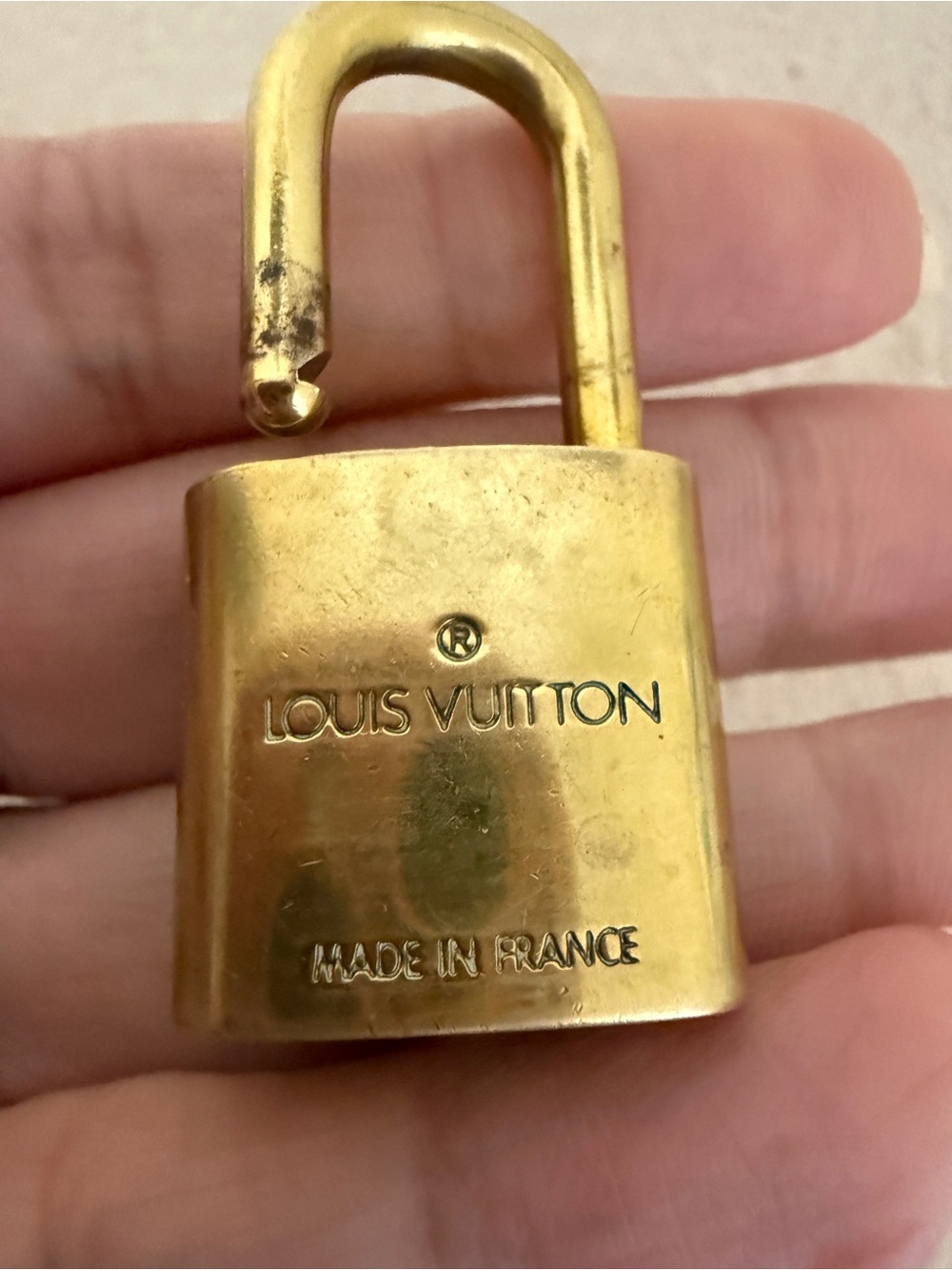 Louis Vuitton Gold-tone Padlock and Key Set - Picture 5 of 5